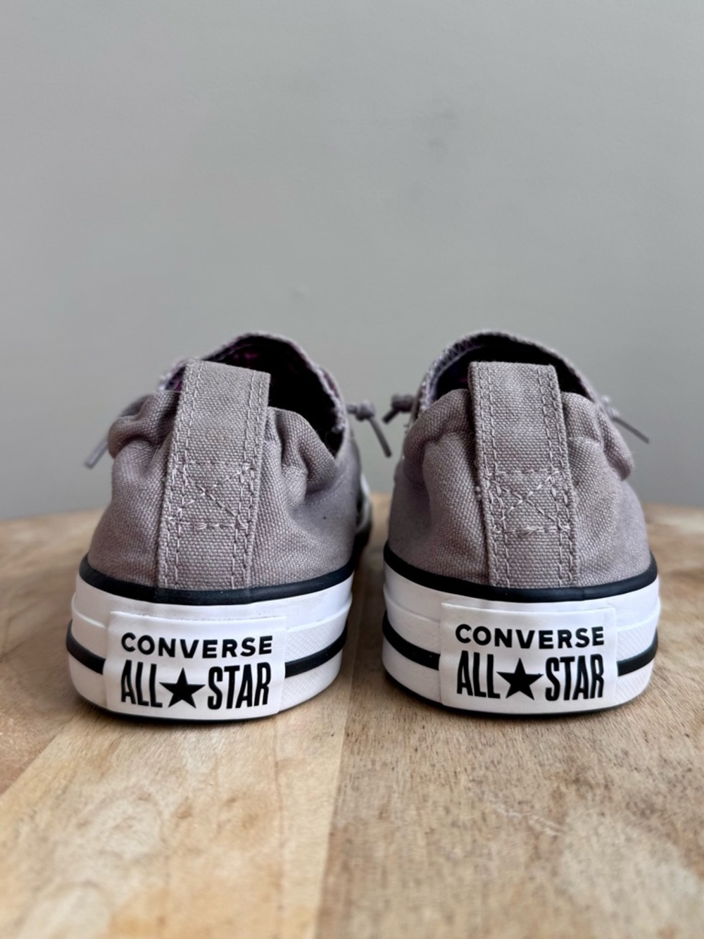 Converse Low Top Sneakers in Taupe with White Soles - Picture 8 of 11